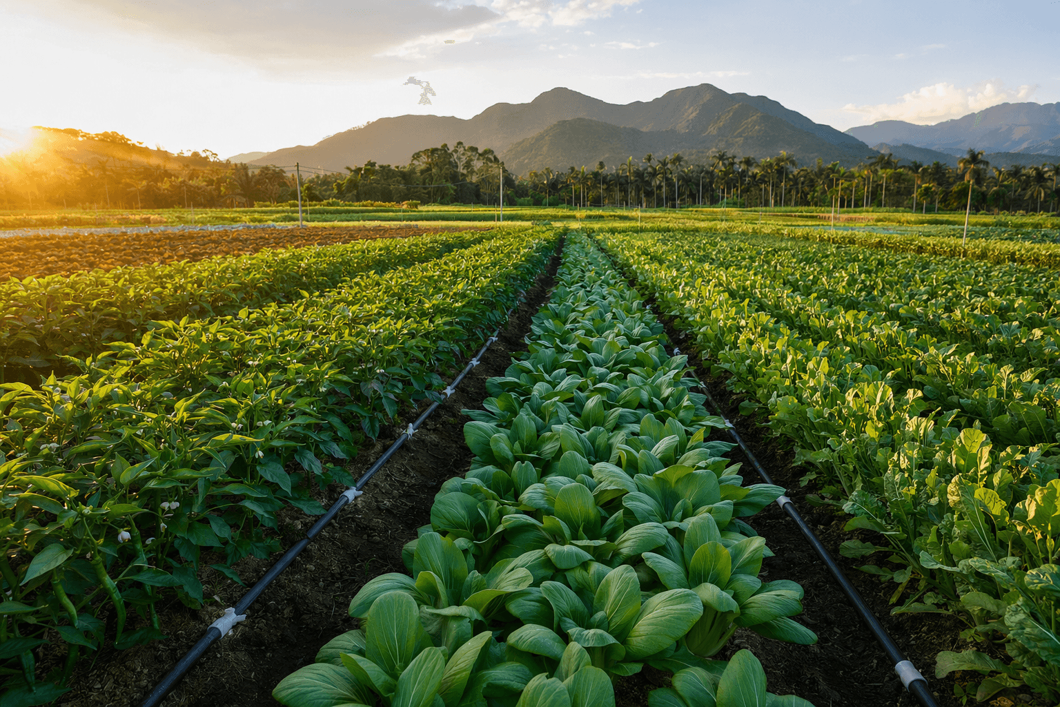 Rice and chili pepper field-crop rotation for seasonal review