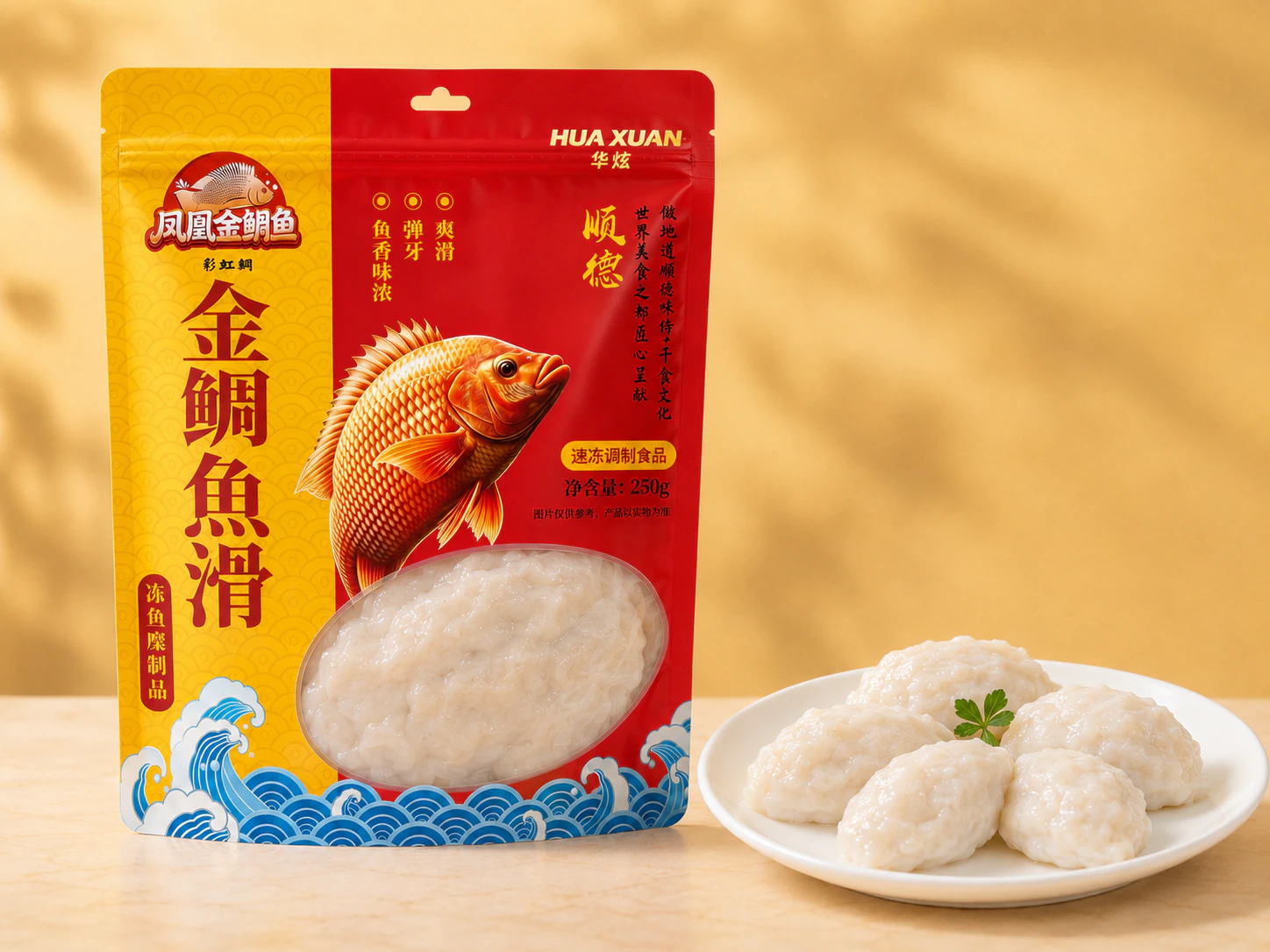 凤凰金鲷鱼滑包装与产品形态